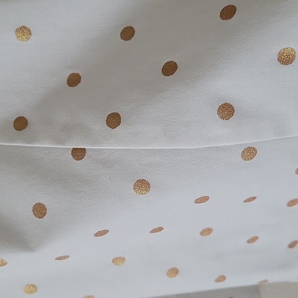 Talbots White Gold Dot Long Sleeve Button Down Shirt Size 12P *PETITE* - Picture 3 of 8